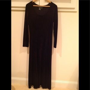 Carole Little Black Velvet Dress